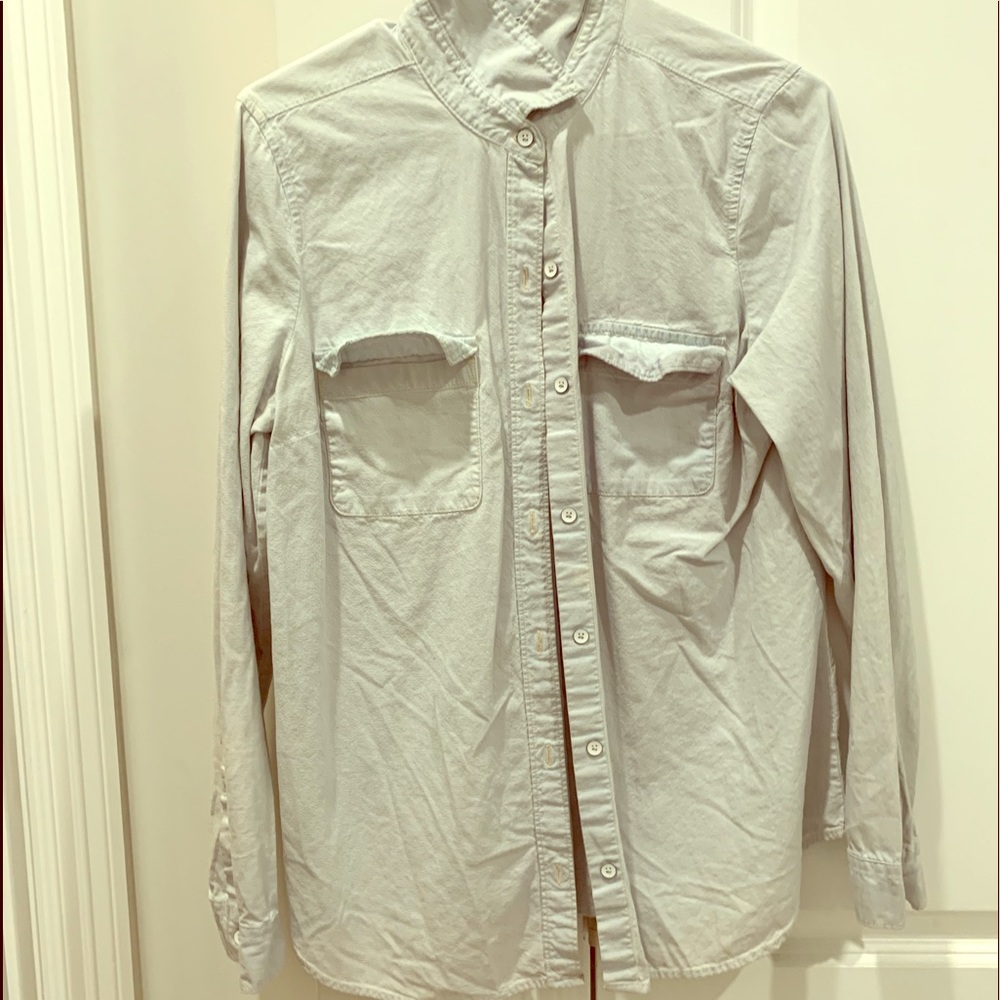Washed out blue Jean button down